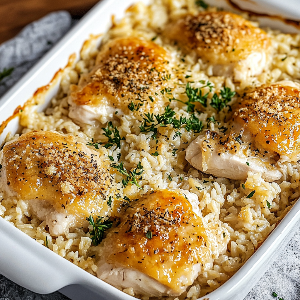 Best Baked Chicken and Rice Casserole