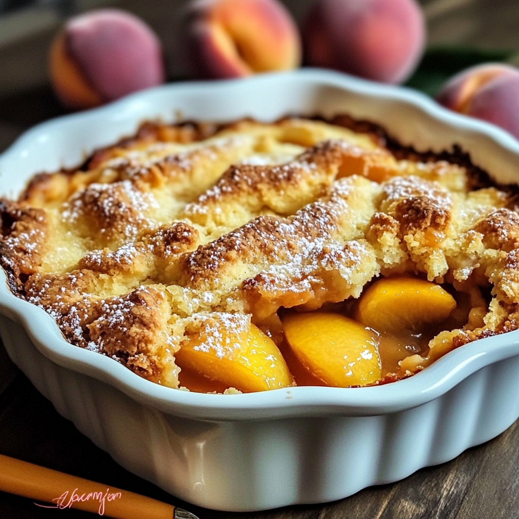 Old Time Oven Peach Cobbler