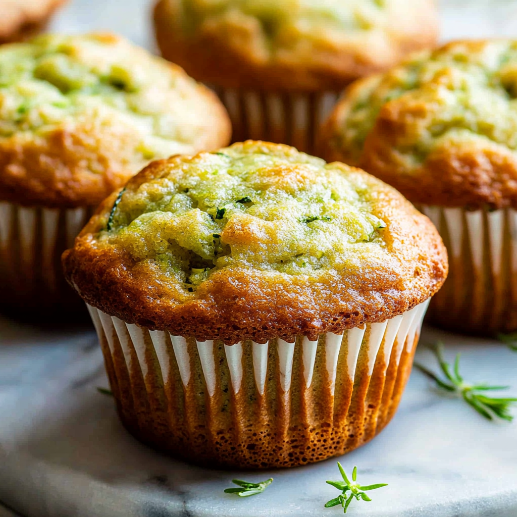 The Best Fluffy Lemon Courgette Muffins (Zucchini Muffins)