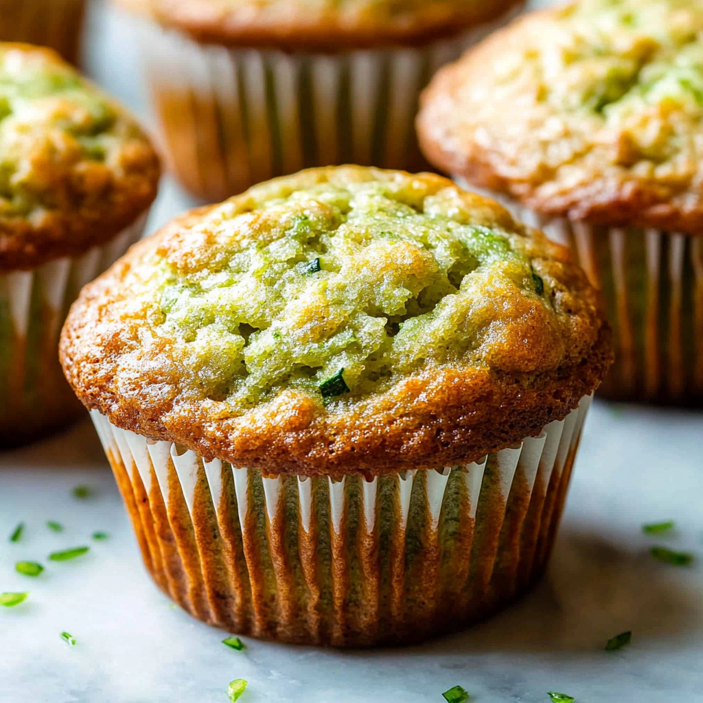 The Best Fluffy Lemon Courgette Muffins (Zucchini Muffins)