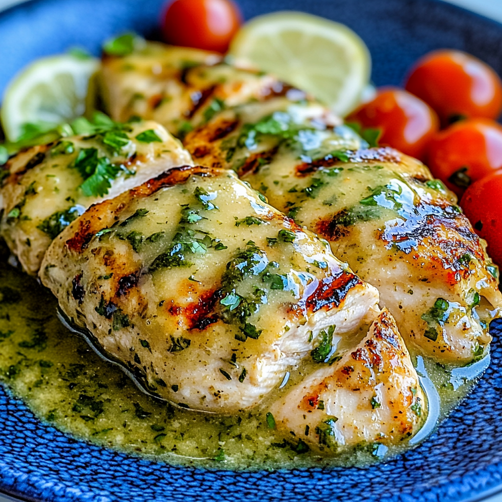 Grilled Salsa Verde Pepper Jack Chicken