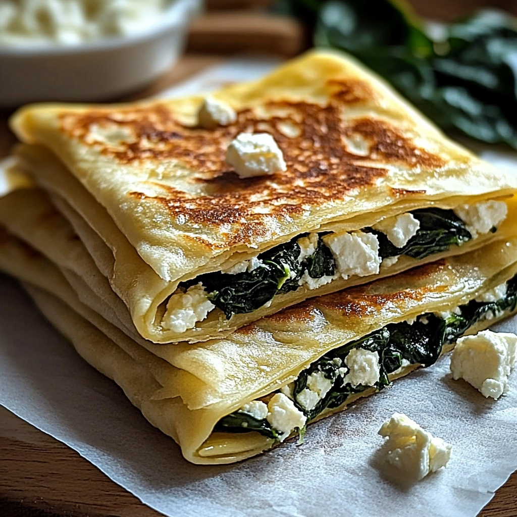 Gozleme with Spinach and Feta