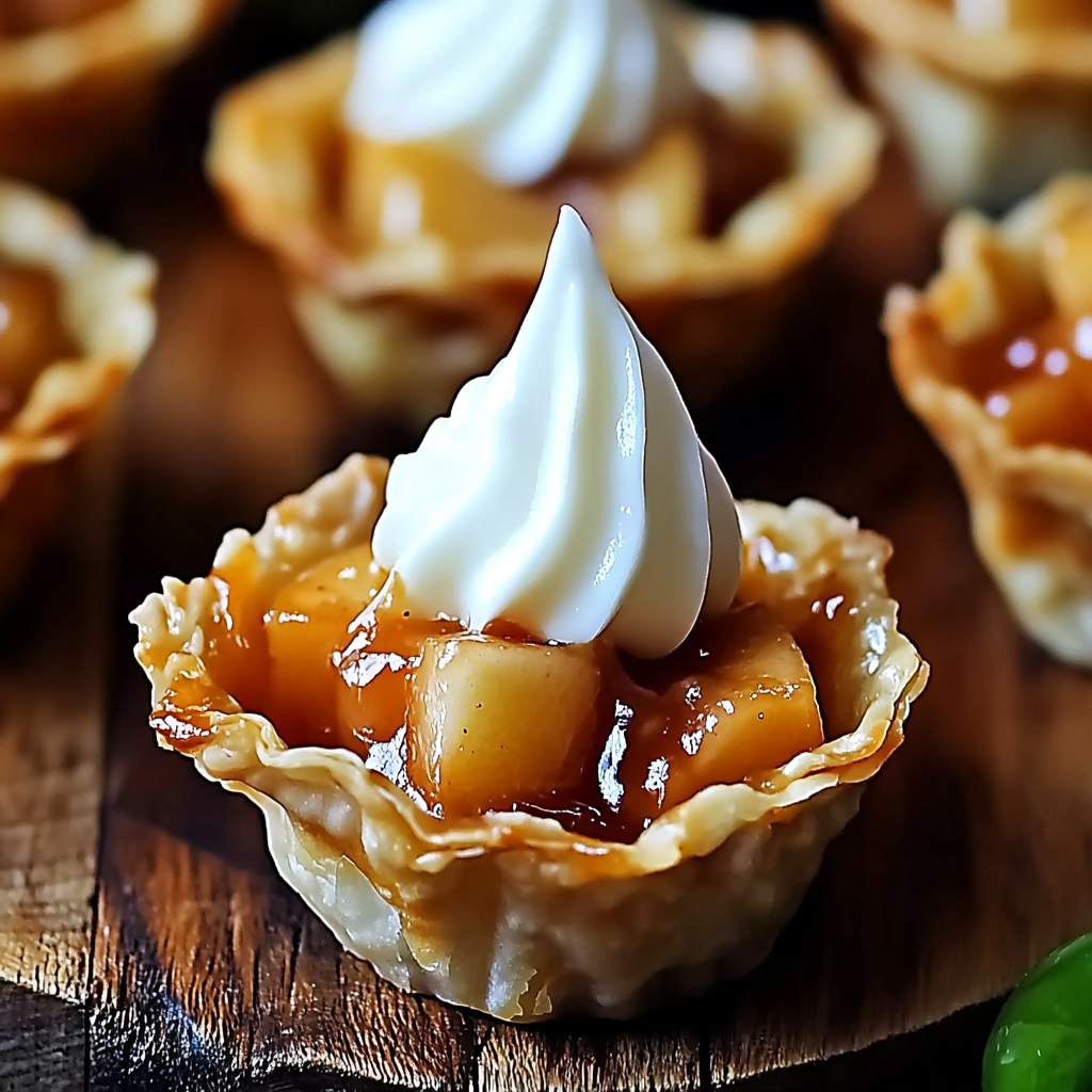 Mini Apple Pie Wonton Cups