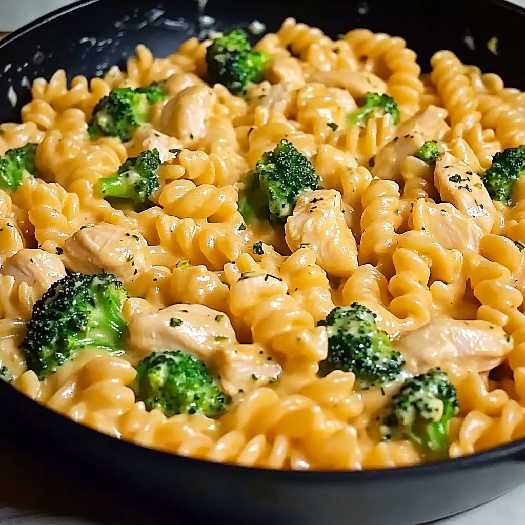 Cheesy Ranch Chicken and Broccoli Pasta Skillet