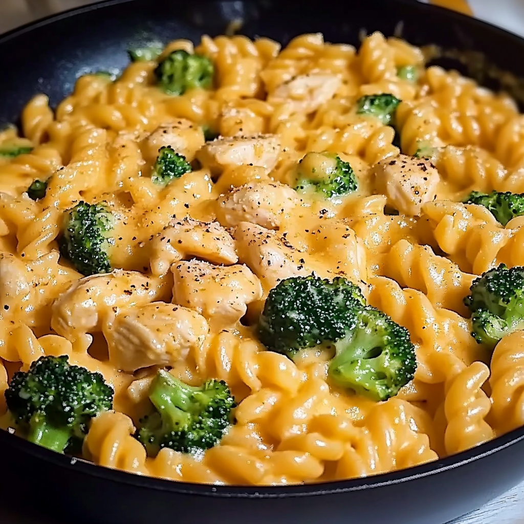 Cheesy Ranch Chicken and Broccoli Pasta Skillet
