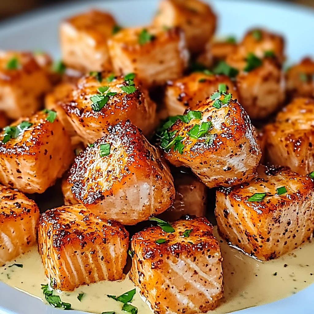 Crispy Spicy Salmon Bites