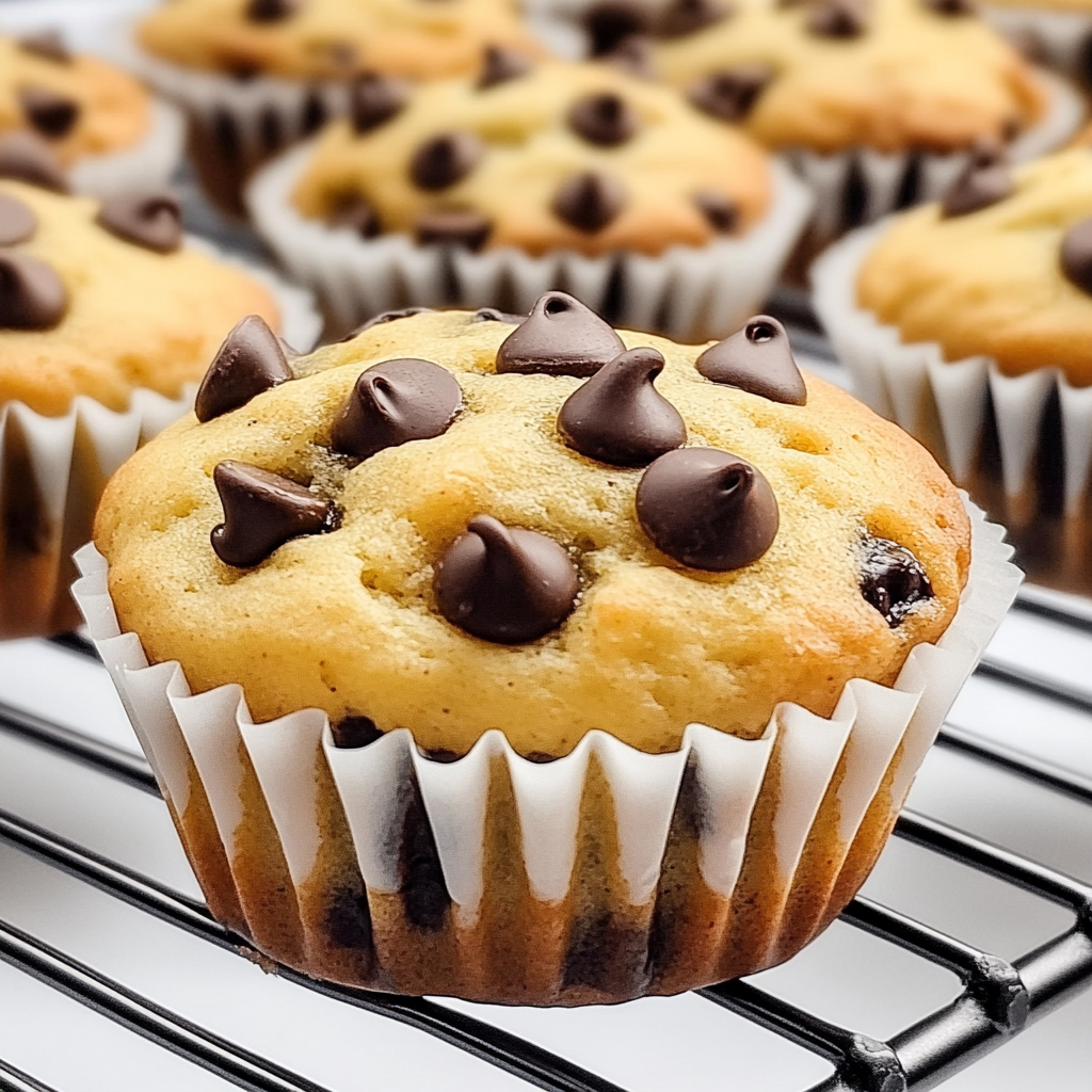 3-Ingredient Easy Banana Chocolate Chip Muffins