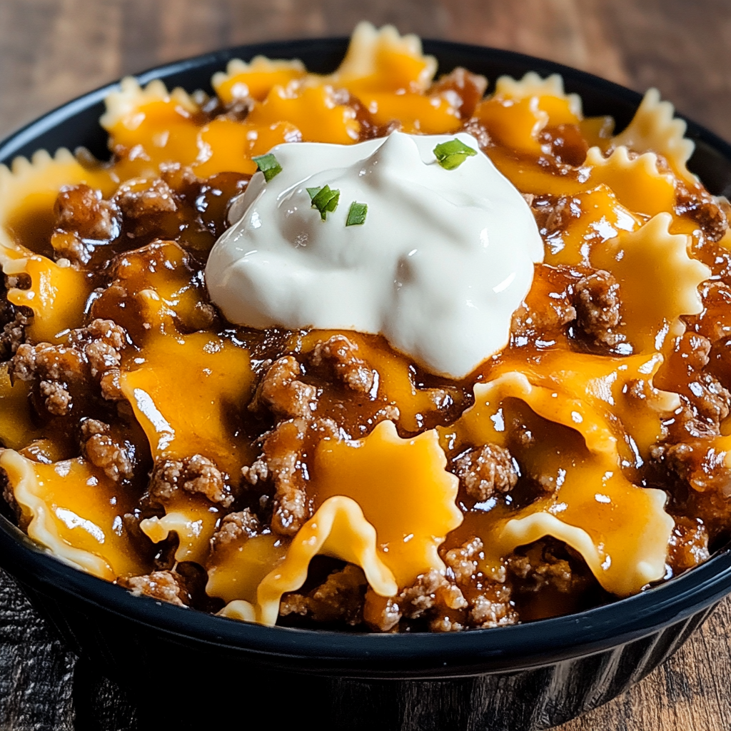 ZESTY HONEY BBQ RANCH BEEF BOWTIE BAKE