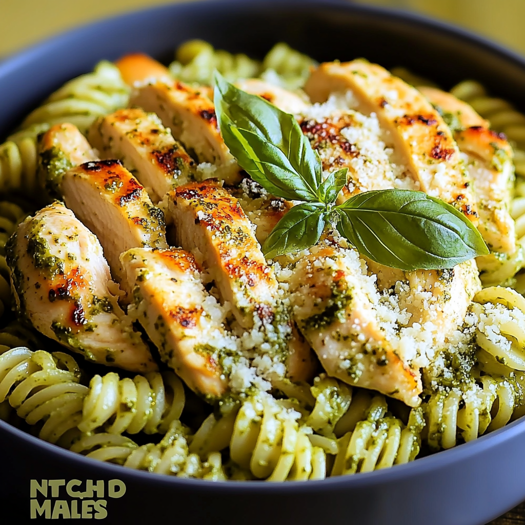 Pesto Pasta with Parmesan Chicken Perfection