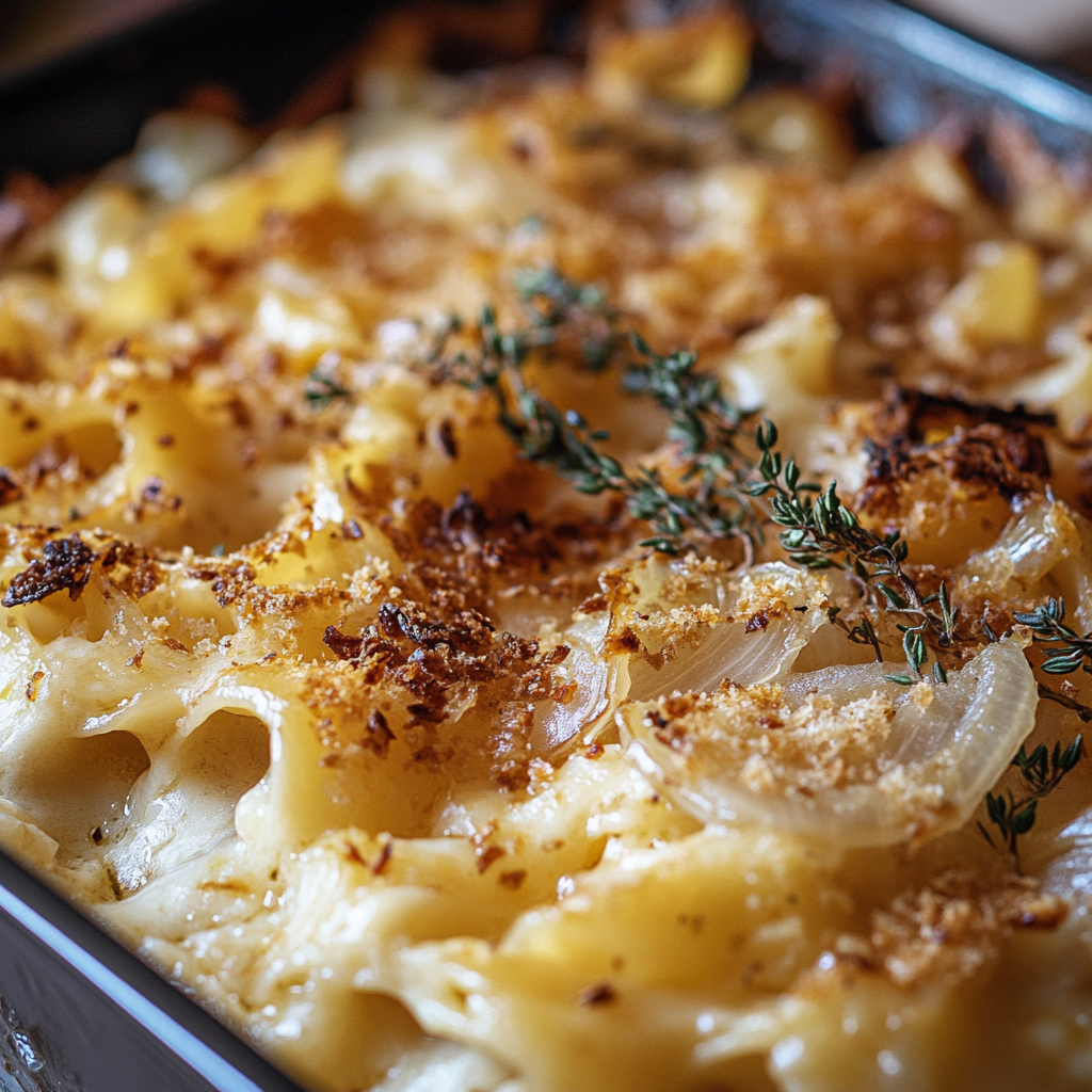 French Onion Pasta Bake