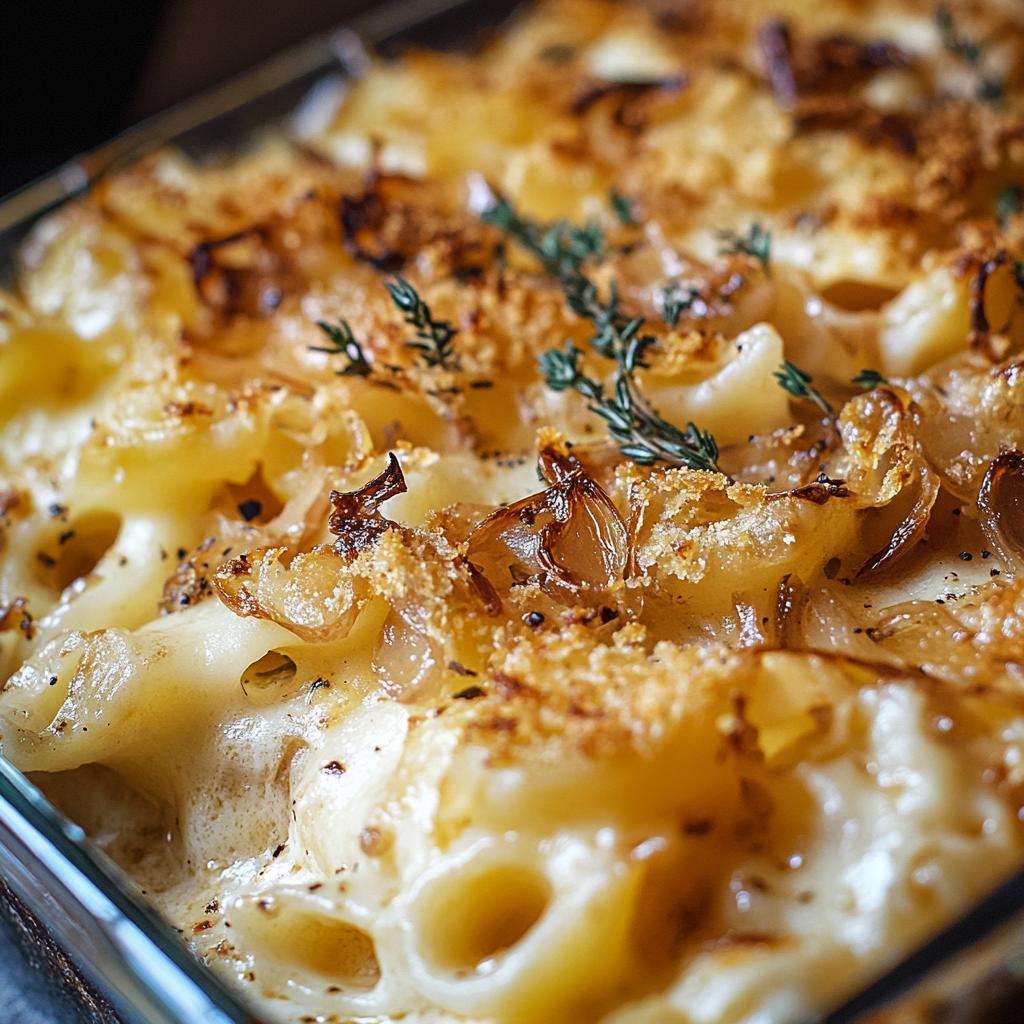 French Onion Pasta Bake