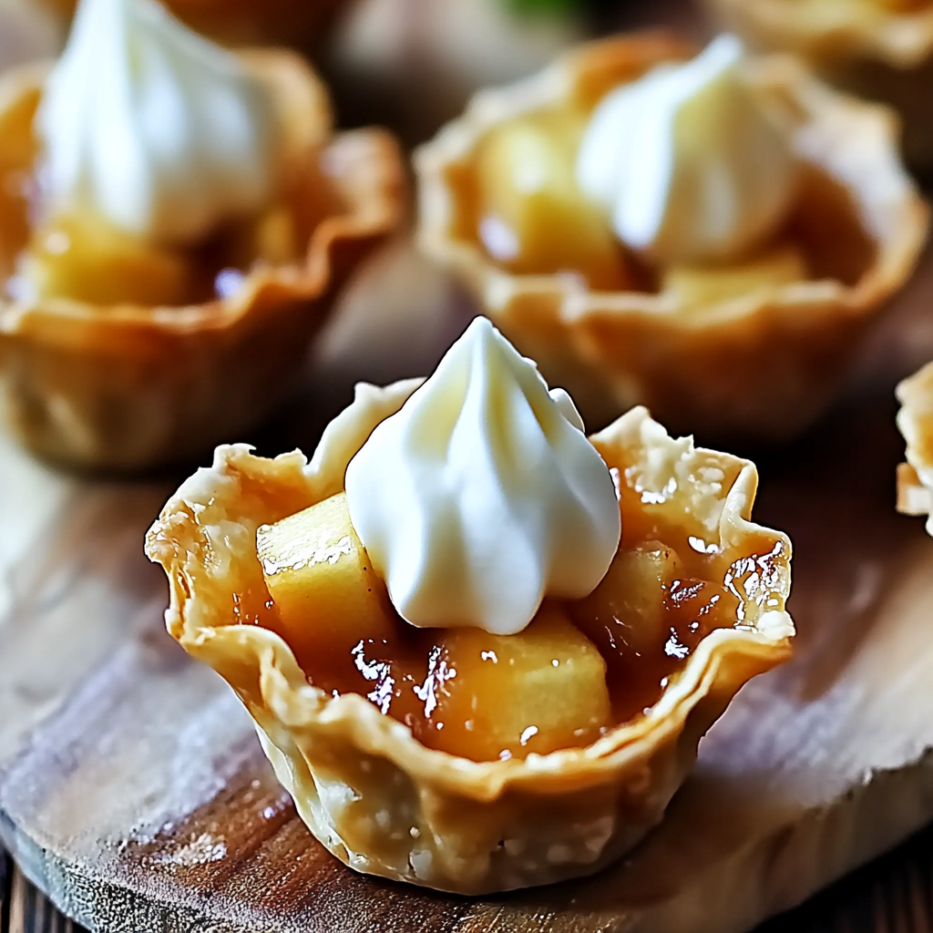 Mini Apple Pie Wonton Cups