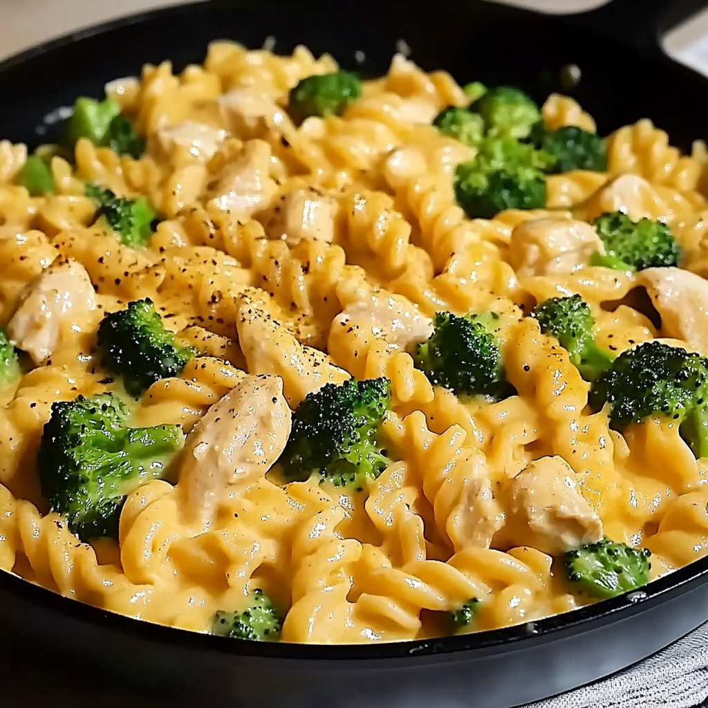 Cheesy Ranch Chicken and Broccoli Pasta Skillet