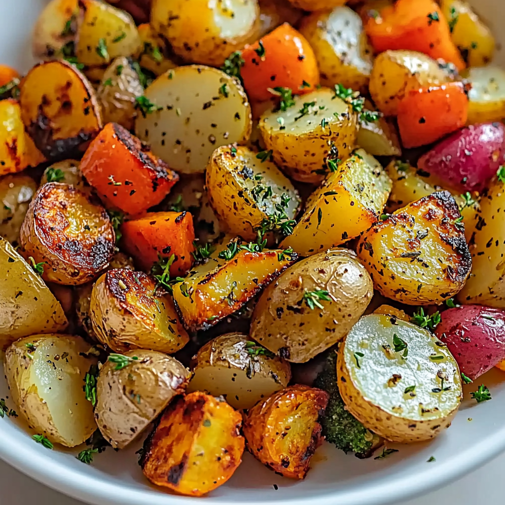 Garlic Herb Roasted Potatoes and Veggies