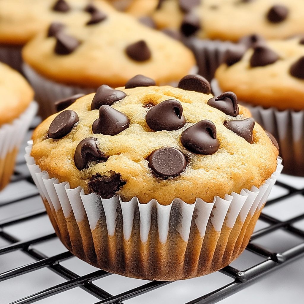 3-Ingredient Easy Banana Chocolate Chip Muffins