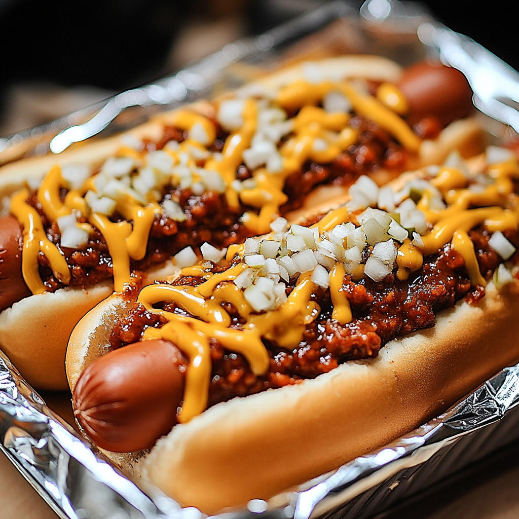 Baked Chili Cheese Dogs