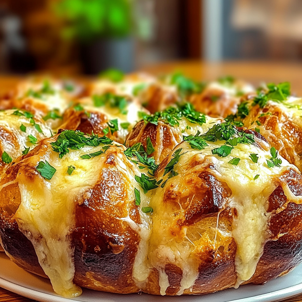 Cheesy Garlic Pull-Apart Bubble Bread is a must-try!