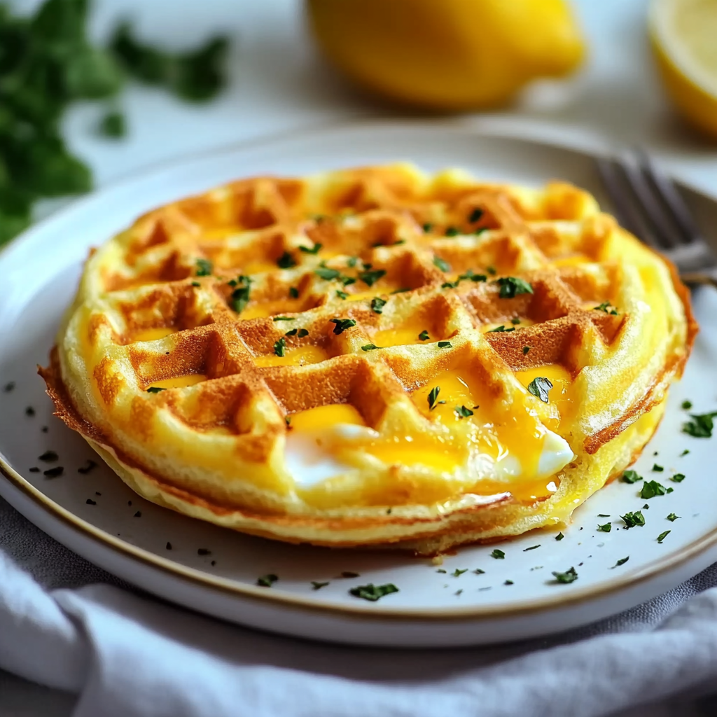 Low Carb Egg and Cheese Chaffle