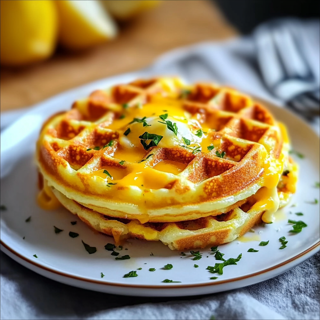 Low Carb Egg and Cheese Chaffle