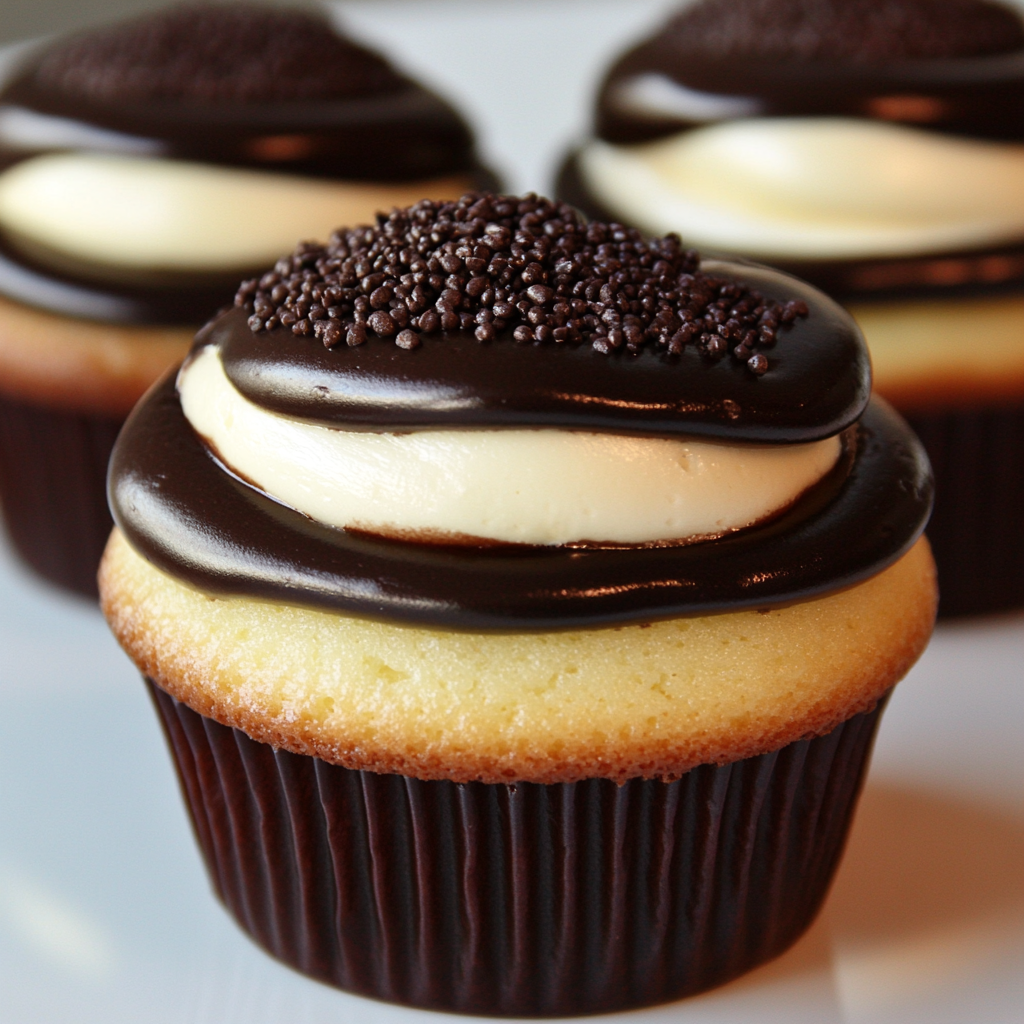 Boston Cream Cupcakes