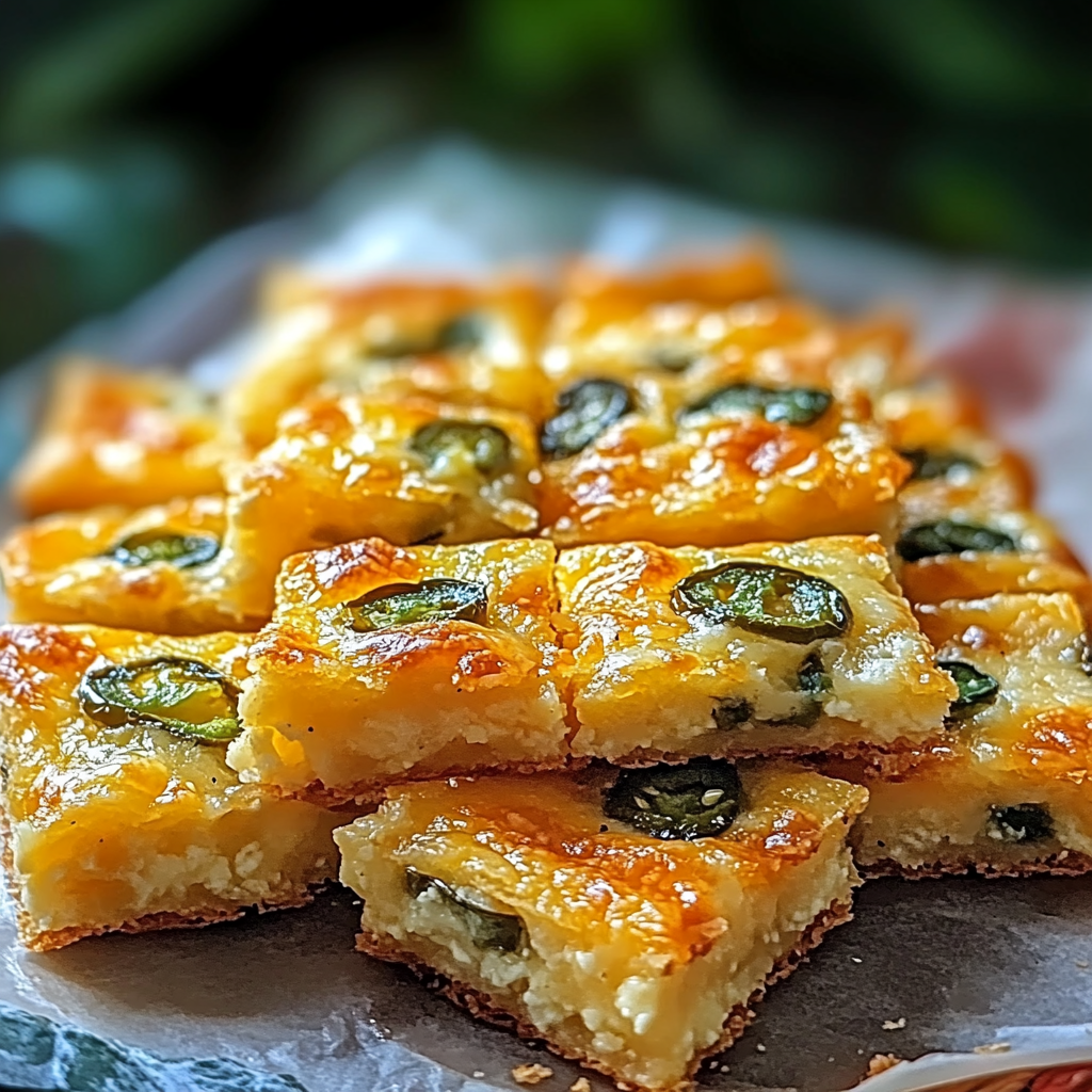Jalapeño Cheese Squares: The Ultimate Snack Delight