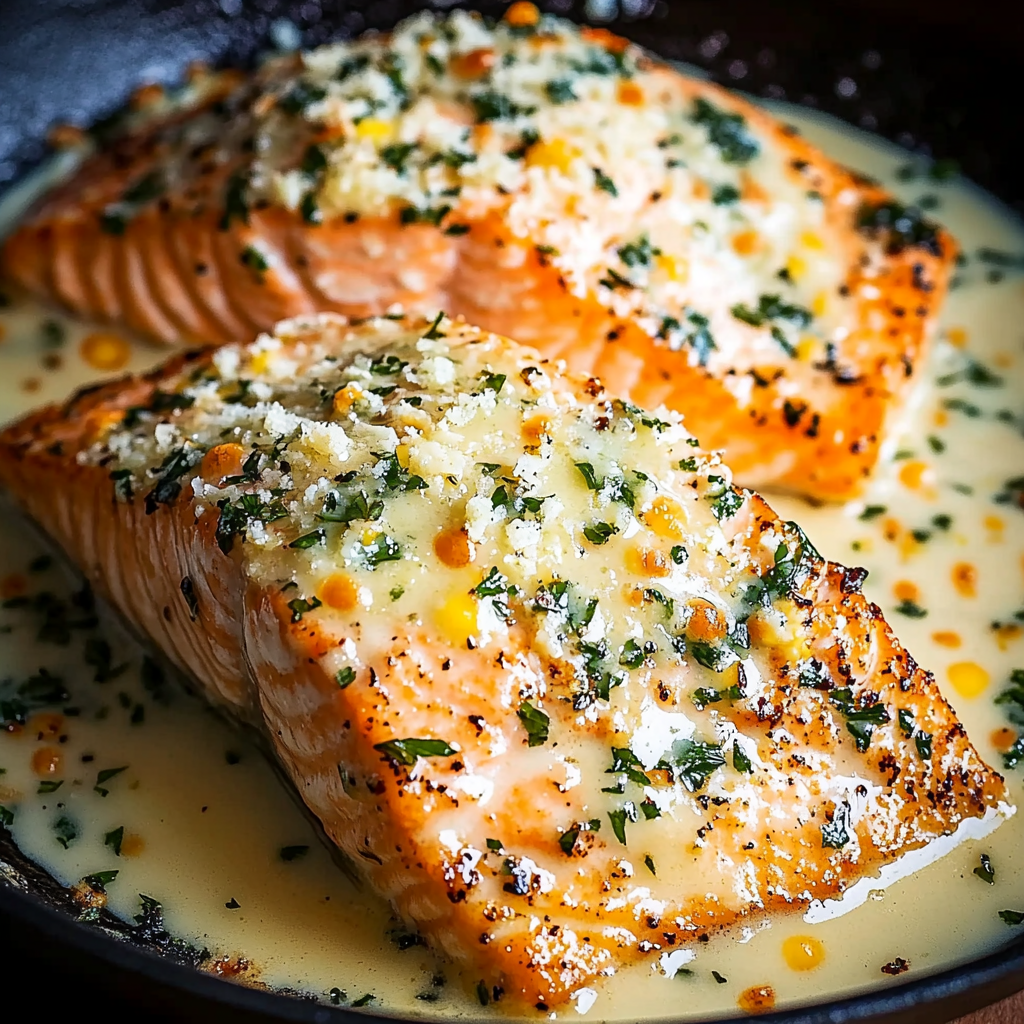 Garlic Butter Parmesan Salmon Recipe