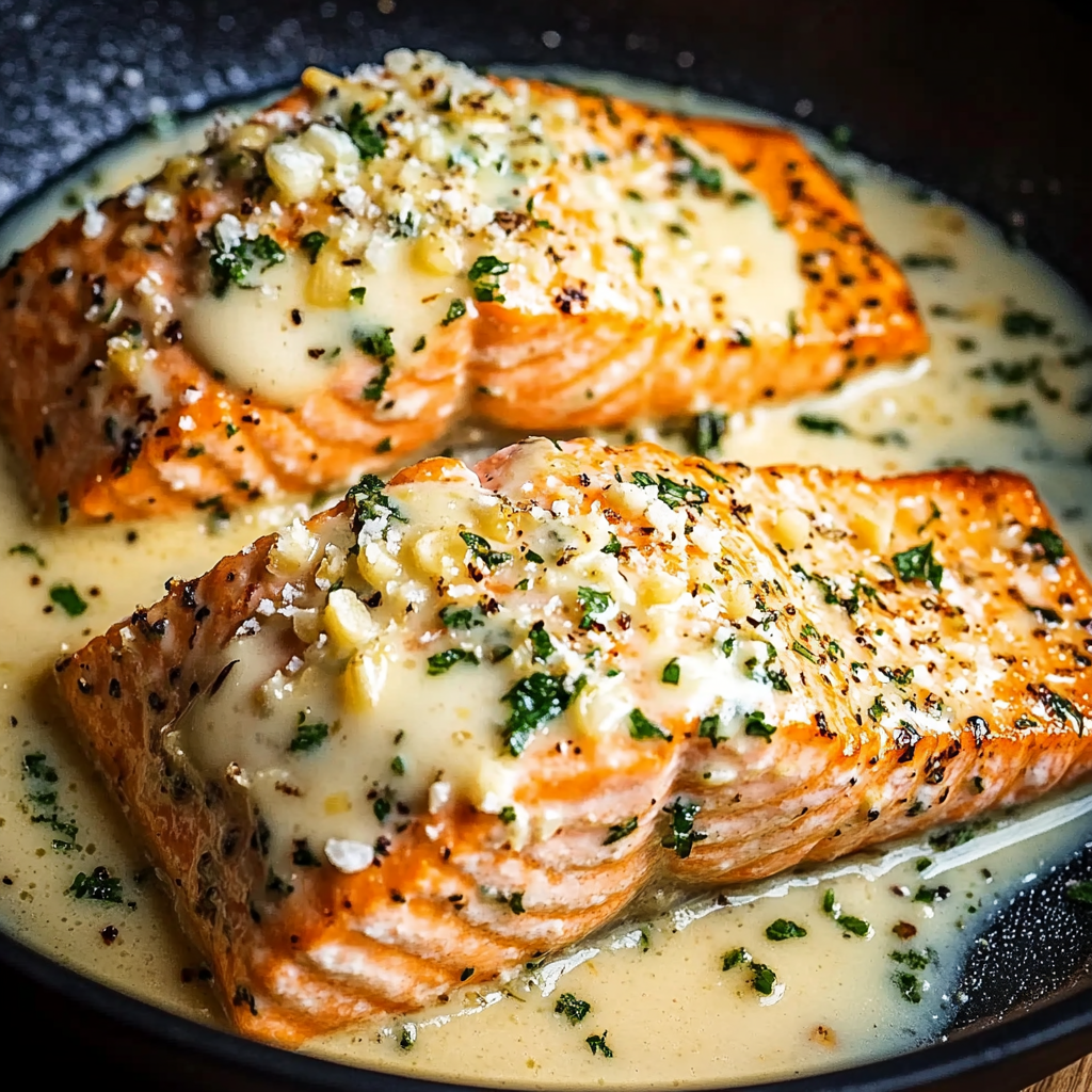 Garlic Butter Parmesan Salmon Recipe