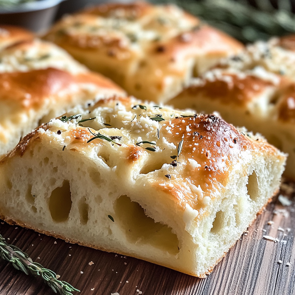 Garlic Parmesan Focaccia Bread Recipe