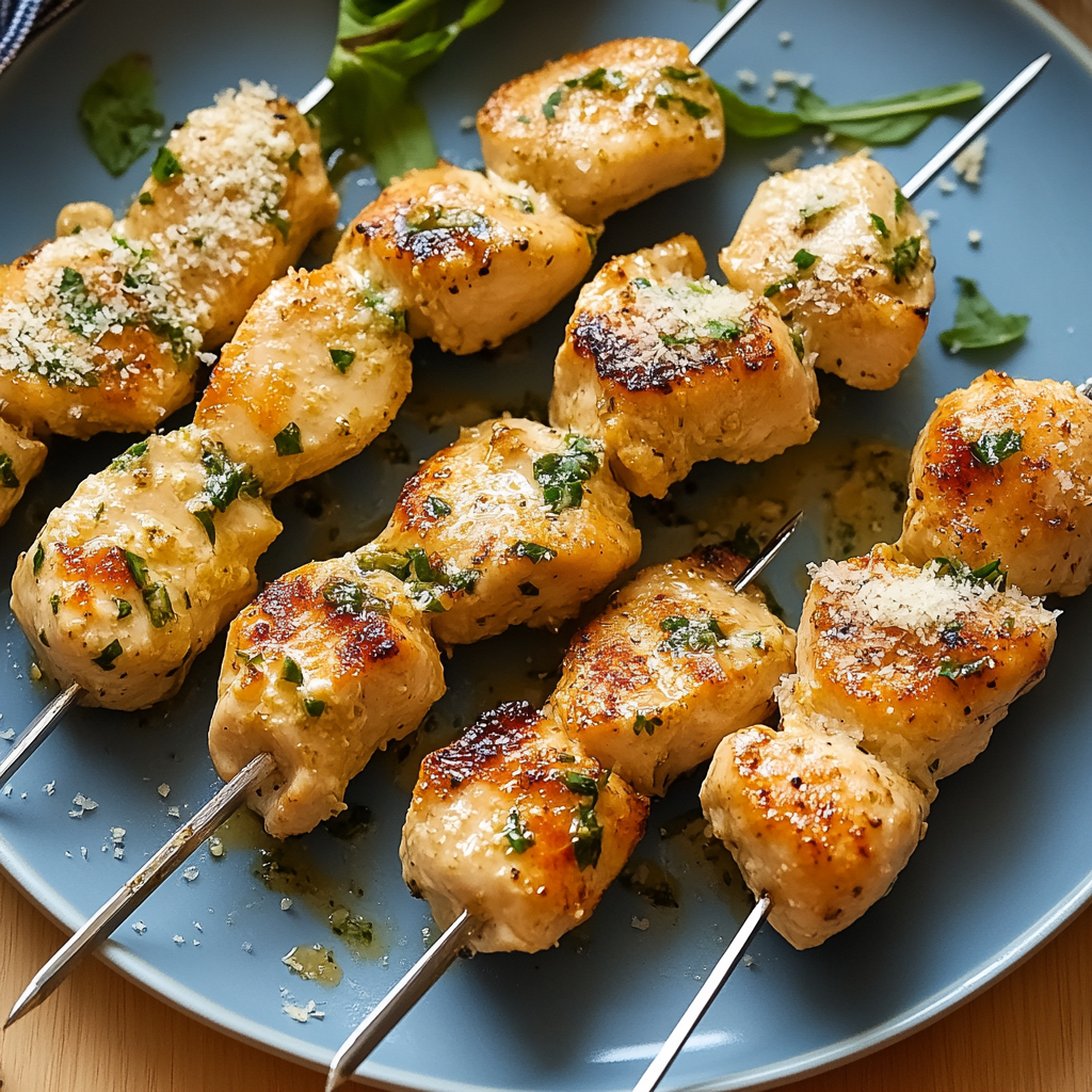 Best Garlic Parmesan Chicken Skewers Recipe