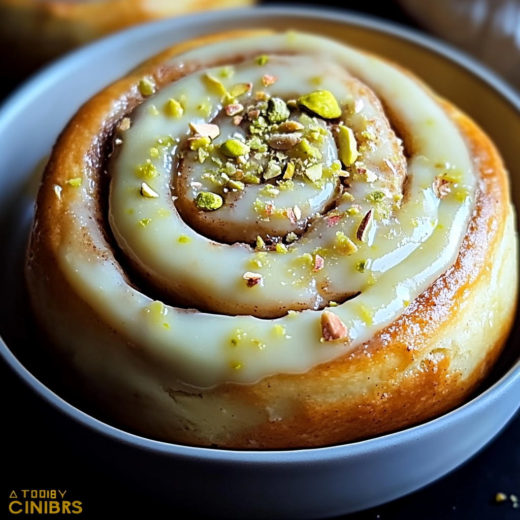 Small Batch Pistachio Cream Cinnamon Rolls