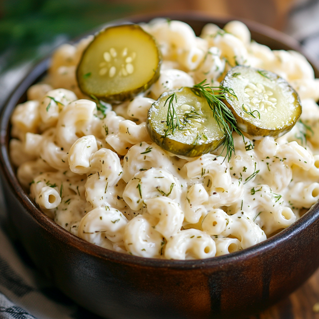Dill Pickle Macaroni Salad