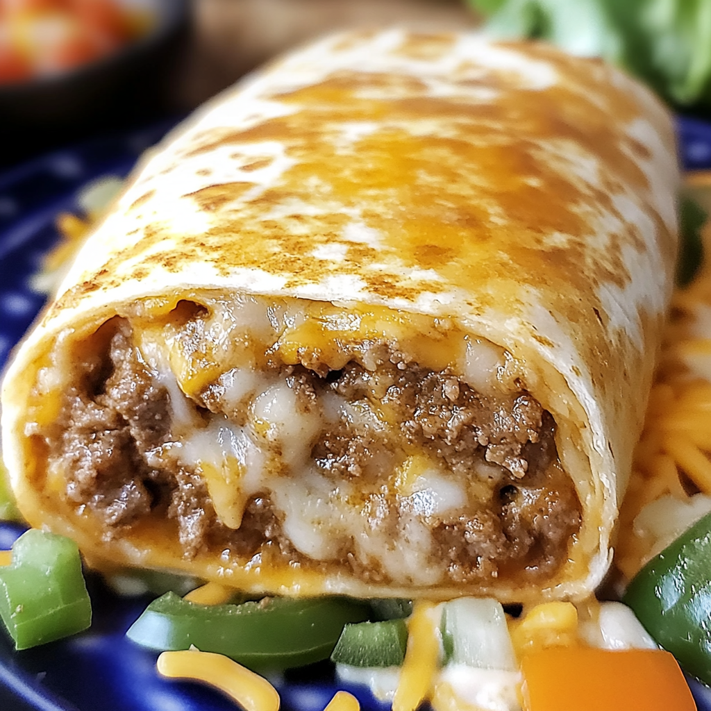 Cheesy Double Beef Burrito