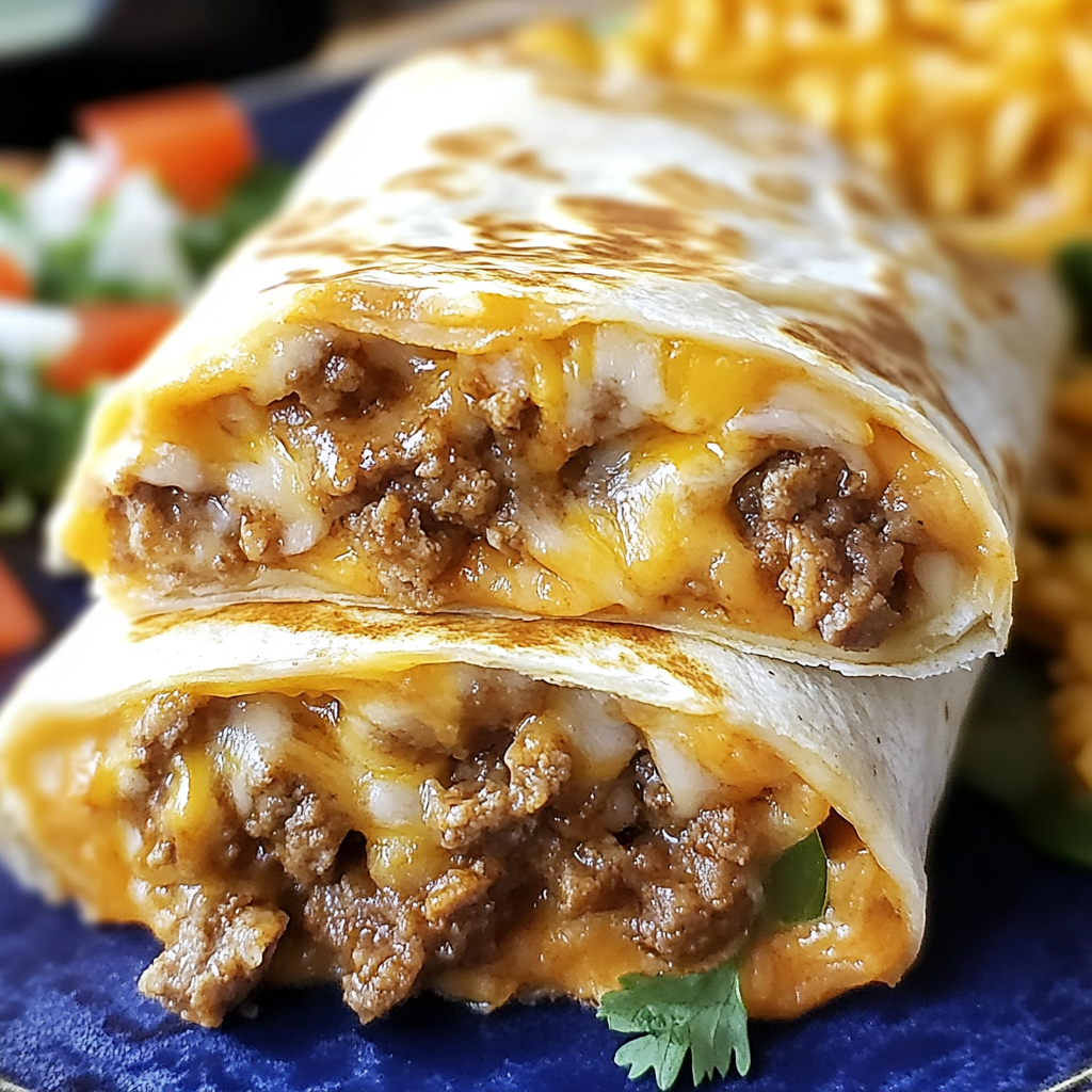 Cheesy Double Beef Burrito