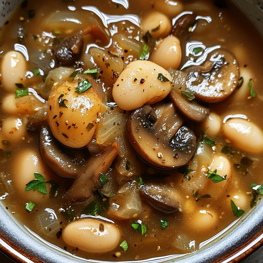 Earthy Mushroom and White Bean Stew