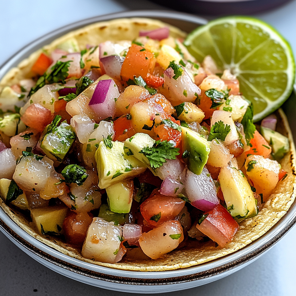 Fresh and Tangy Ceviche Tostadas