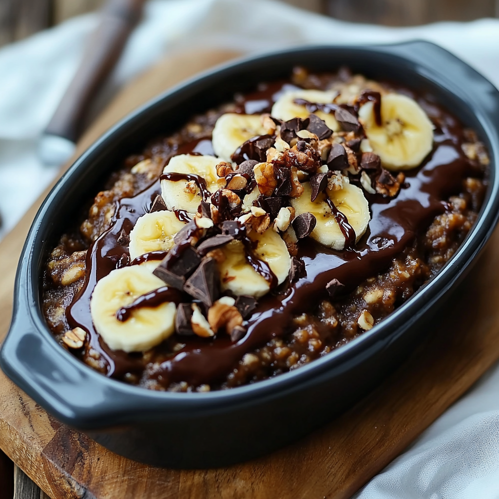 CHOCOLATE BANANA OATMEAL DESSERT