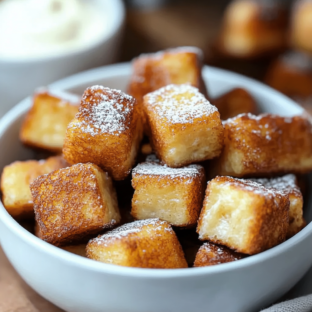Cinnamon Roll French Toast Bites