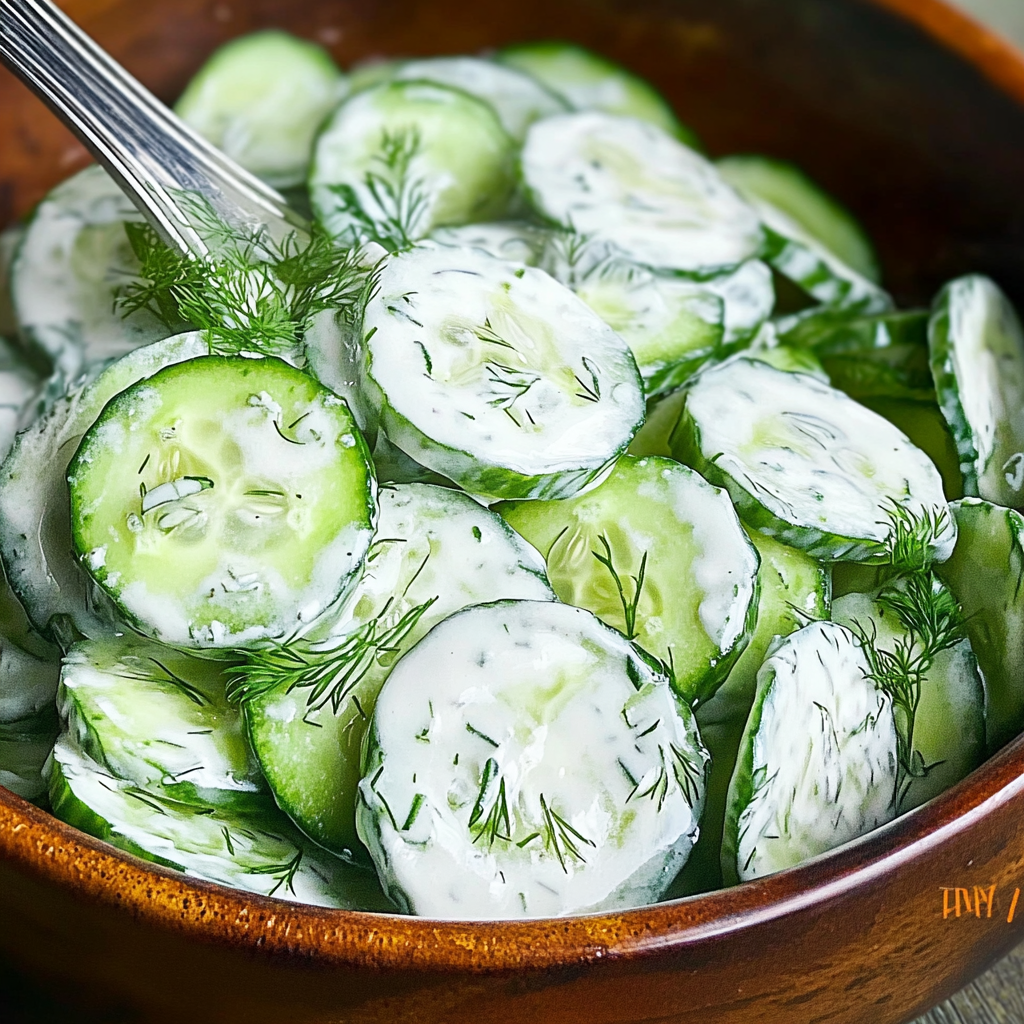 Creamy Cucumber Salad Recipe