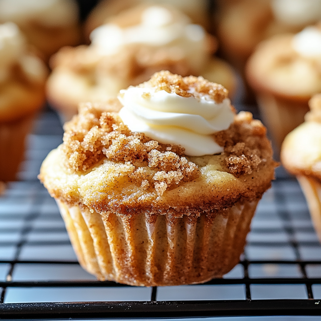 Coffee Cake Greek Yogurt Muffins