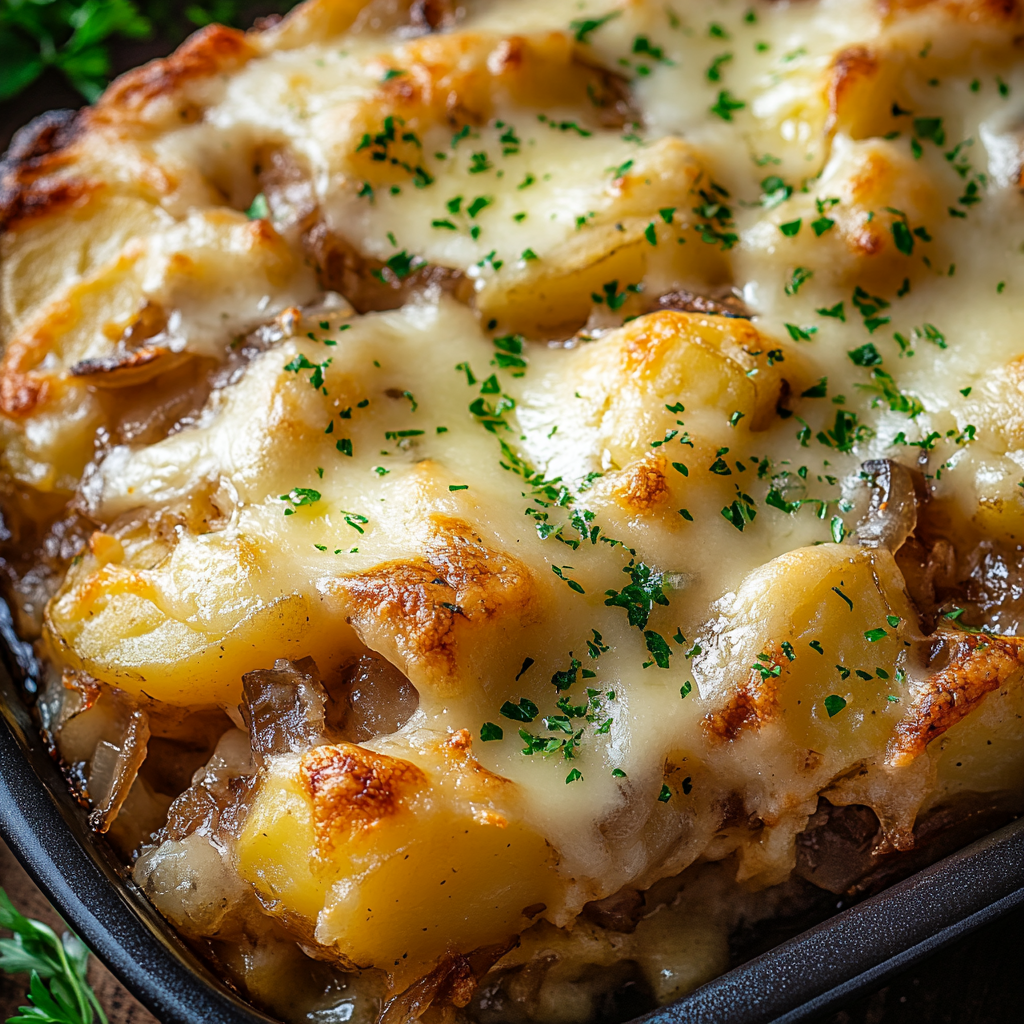 French Onion Potato Bake: A Deliciously Cheesy Comfort Food Recipe