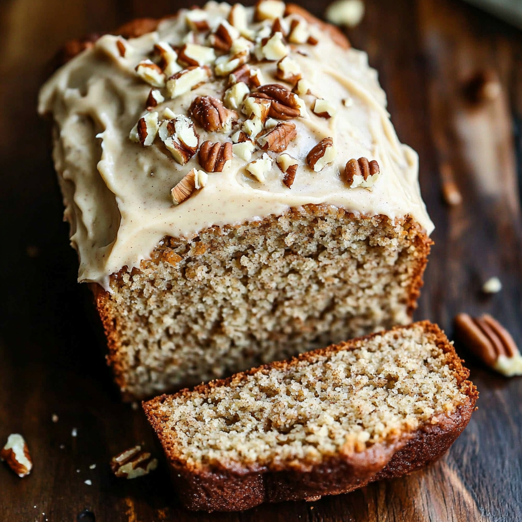 Hummingbird Bread with Cinnamon Cream Cheese Frosting