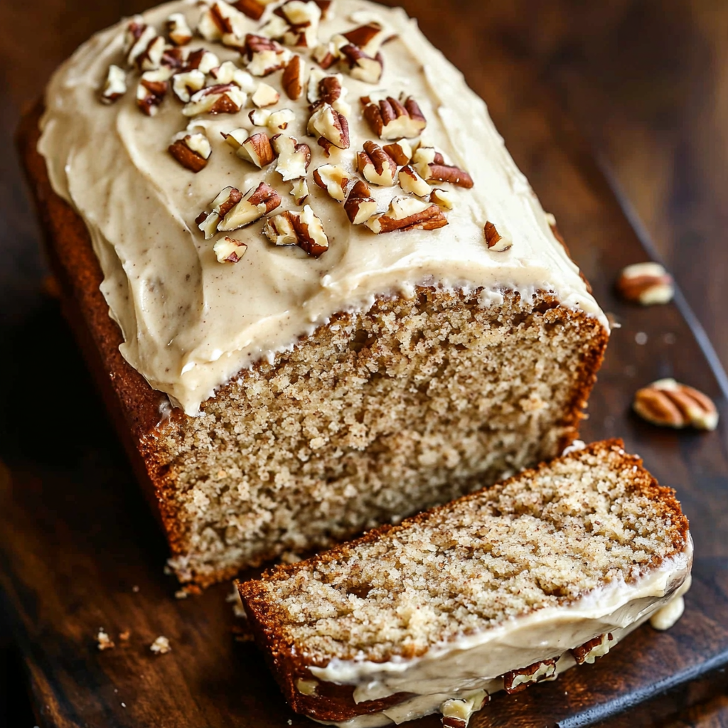 Hummingbird Bread with Cinnamon Cream Cheese Frosting