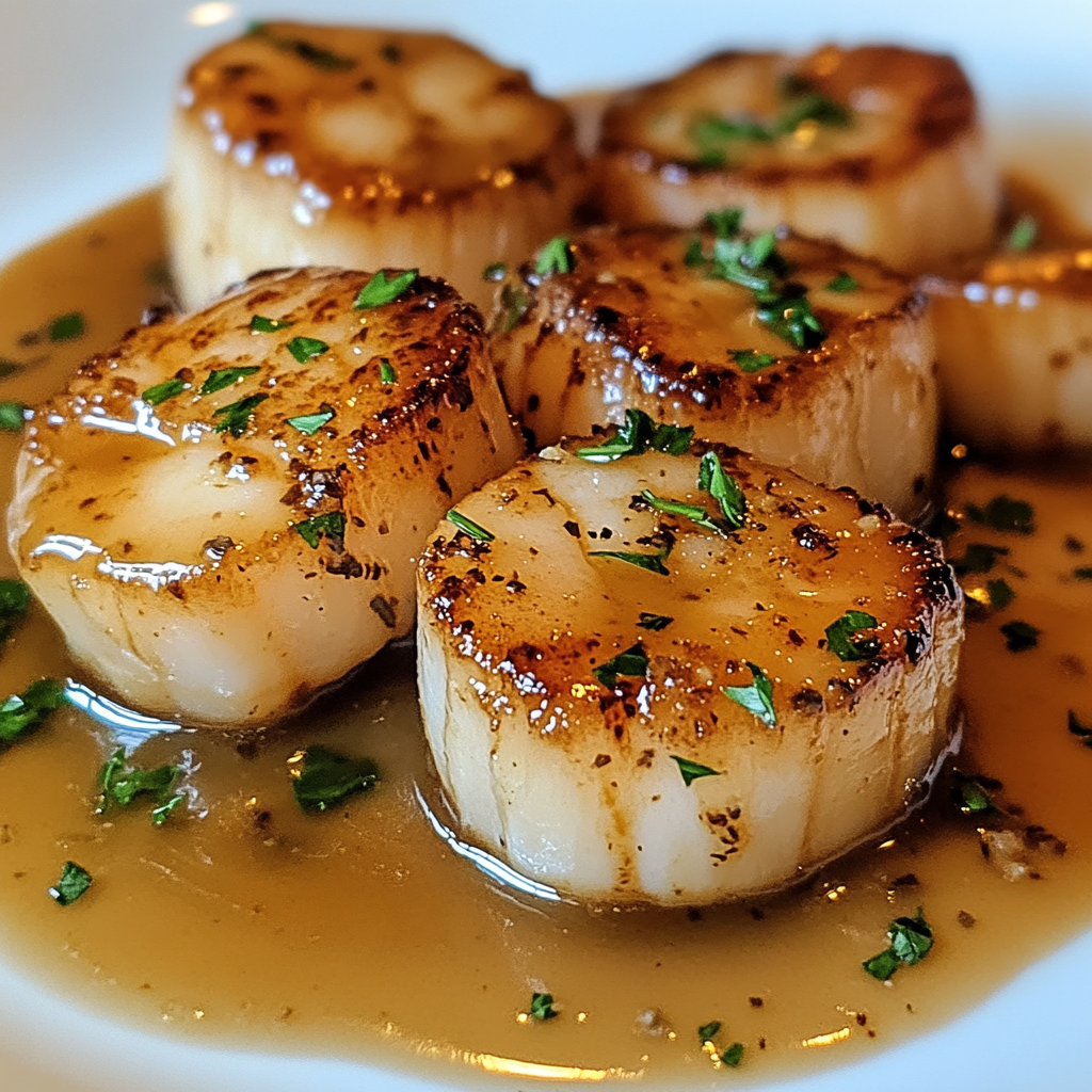 Pan Seared Scallops with Brown Butter Sauce