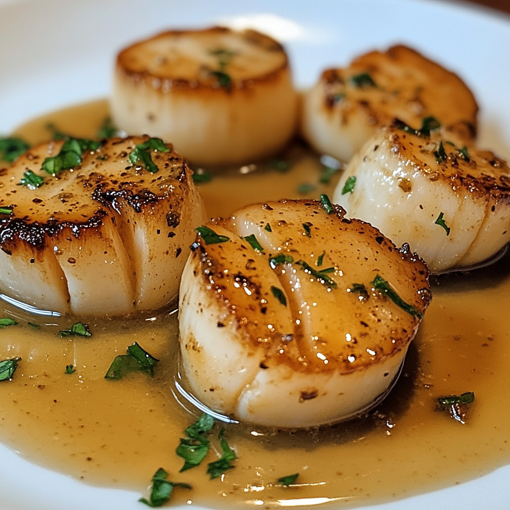 Pan Seared Scallops with Brown Butter Sauce