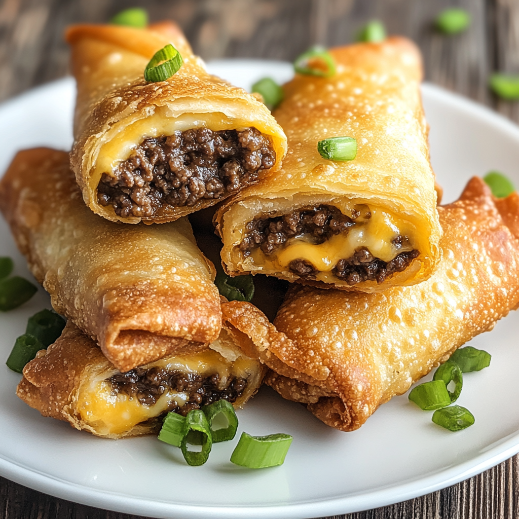 Crispy Air Fryer Cheeseburger Egg Rolls: A Must-Try Snack!
