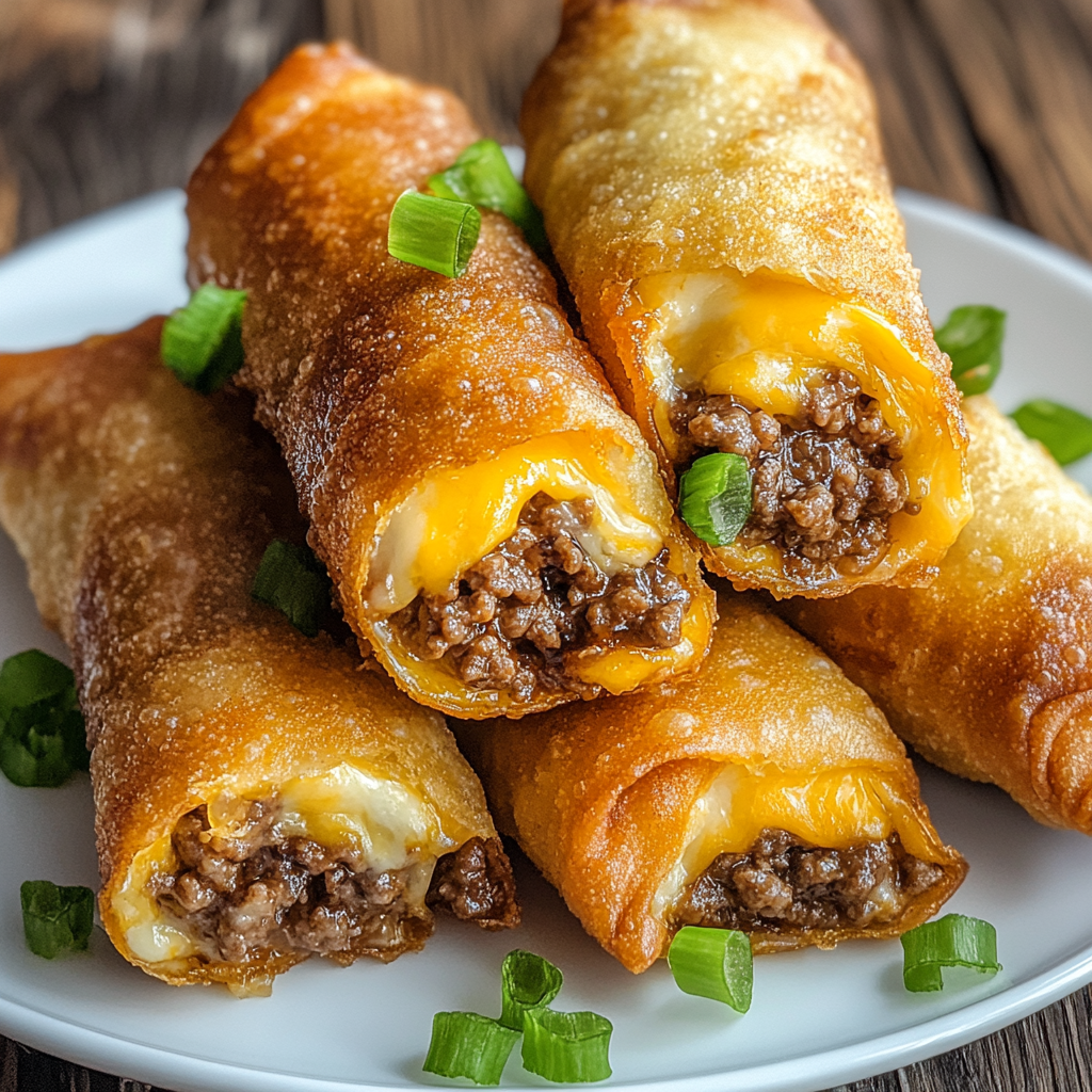 Crispy Air Fryer Cheeseburger Egg Rolls: A Must-Try Snack!