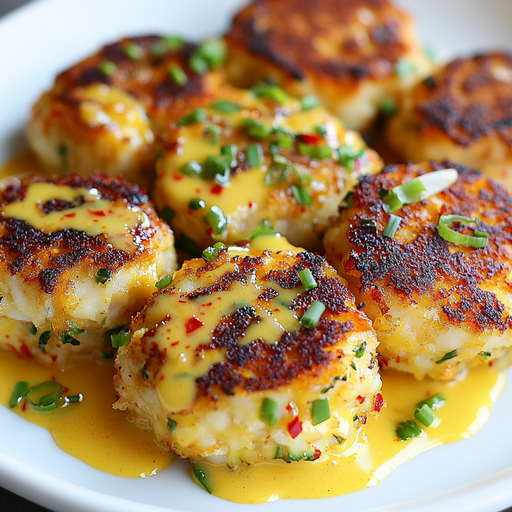 Cheddar Bay Crab Cakes with Lemon Butter Drizzle Delight!