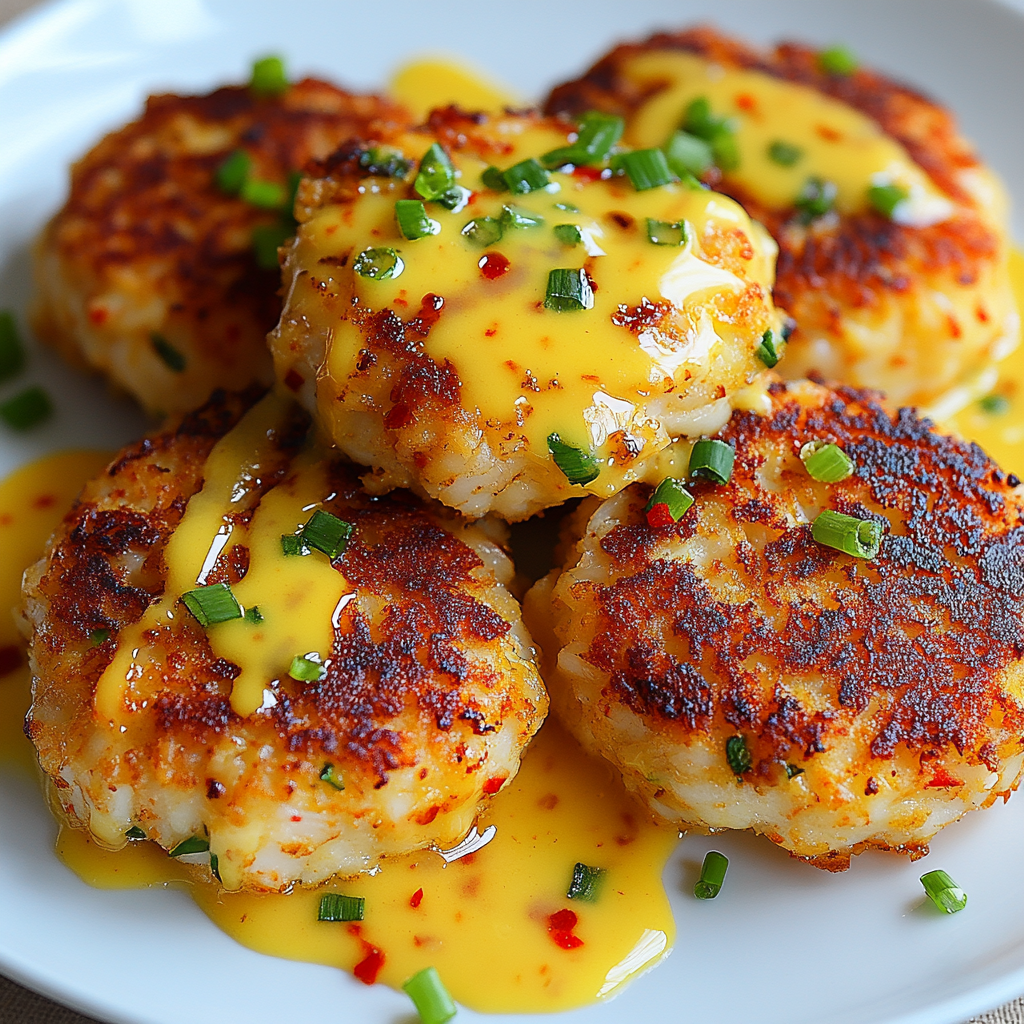 Cheddar Bay Crab Cakes with Lemon Butter Drizzle Delight!
