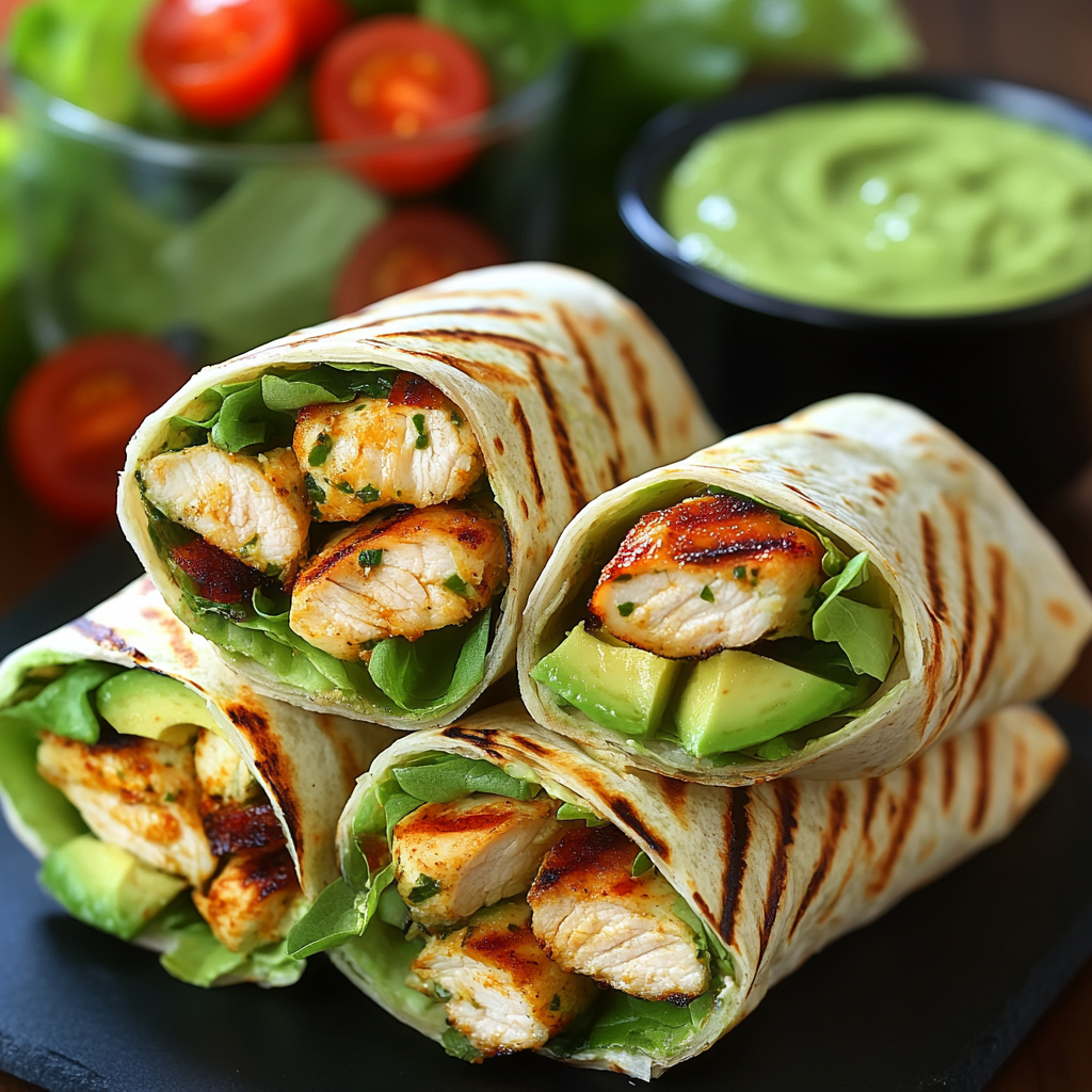 Avocado Chicken Wraps