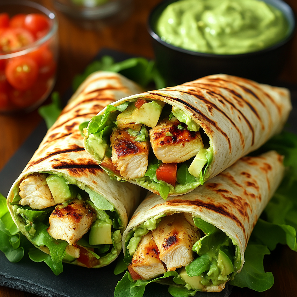 Avocado Chicken Wraps